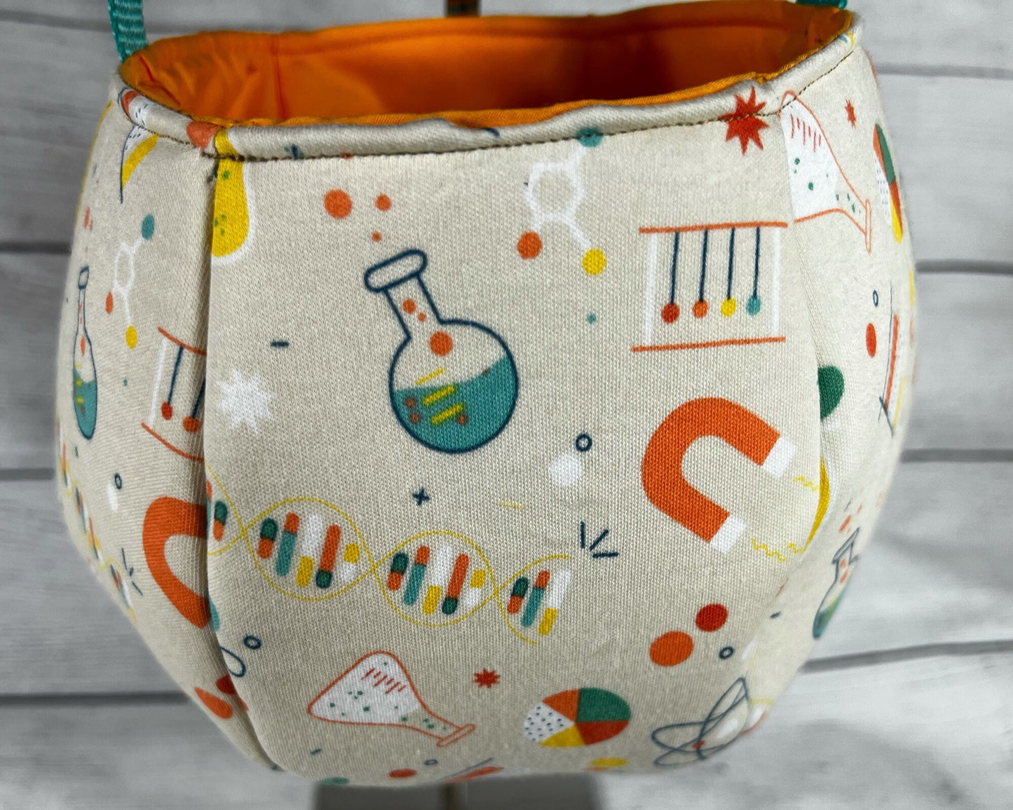 STEM Science Tote Bag - DNA Strands - Beakers - Magnets - Test Tubes - Atoms - Gift - Kids - Everyday - Holiday - Easter - Halloween - Party
