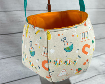 STEM Science Tote Bag - DNA Strands - Beakers - Magnets - Test Tubes - Atoms - Gift - Kids - Everyday - Holiday - Easter - Halloween - Party