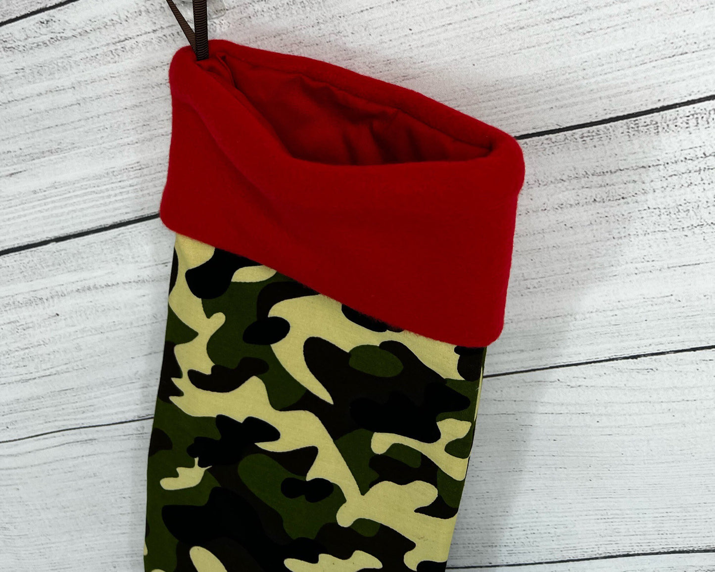 Camouflage Stocking - Camo - Forest Christmas - Alternative Christmas Stockings - Christmas - Holiday