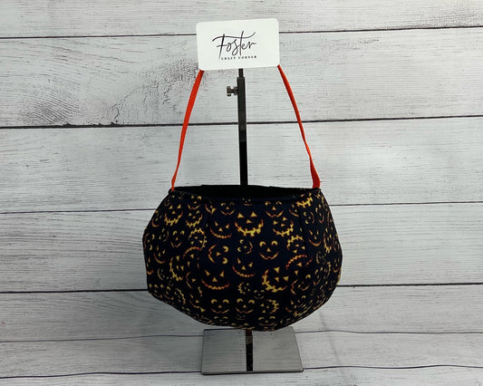 Classic Jack O’Lantern Face Tote Bag - Bag - Tote - Faces - Glowing Candle - Everyday - Holiday - Easter - Halloween - Party - Gift