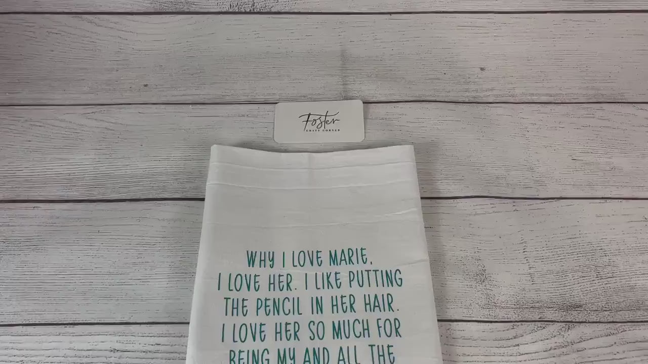 Your Text Here Custom Tea Towels - Teacher Gifts - Unique Presents - Thank You - Gift - Present - Appreciation - Useful Gift - Thanks - Gift