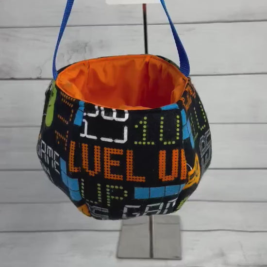 Gamer Hand-Made Tote Bag - Level Up - Game On - Player One - Multi-Character - Party - Gift - Everyday - Easter - Holiday - Halloween