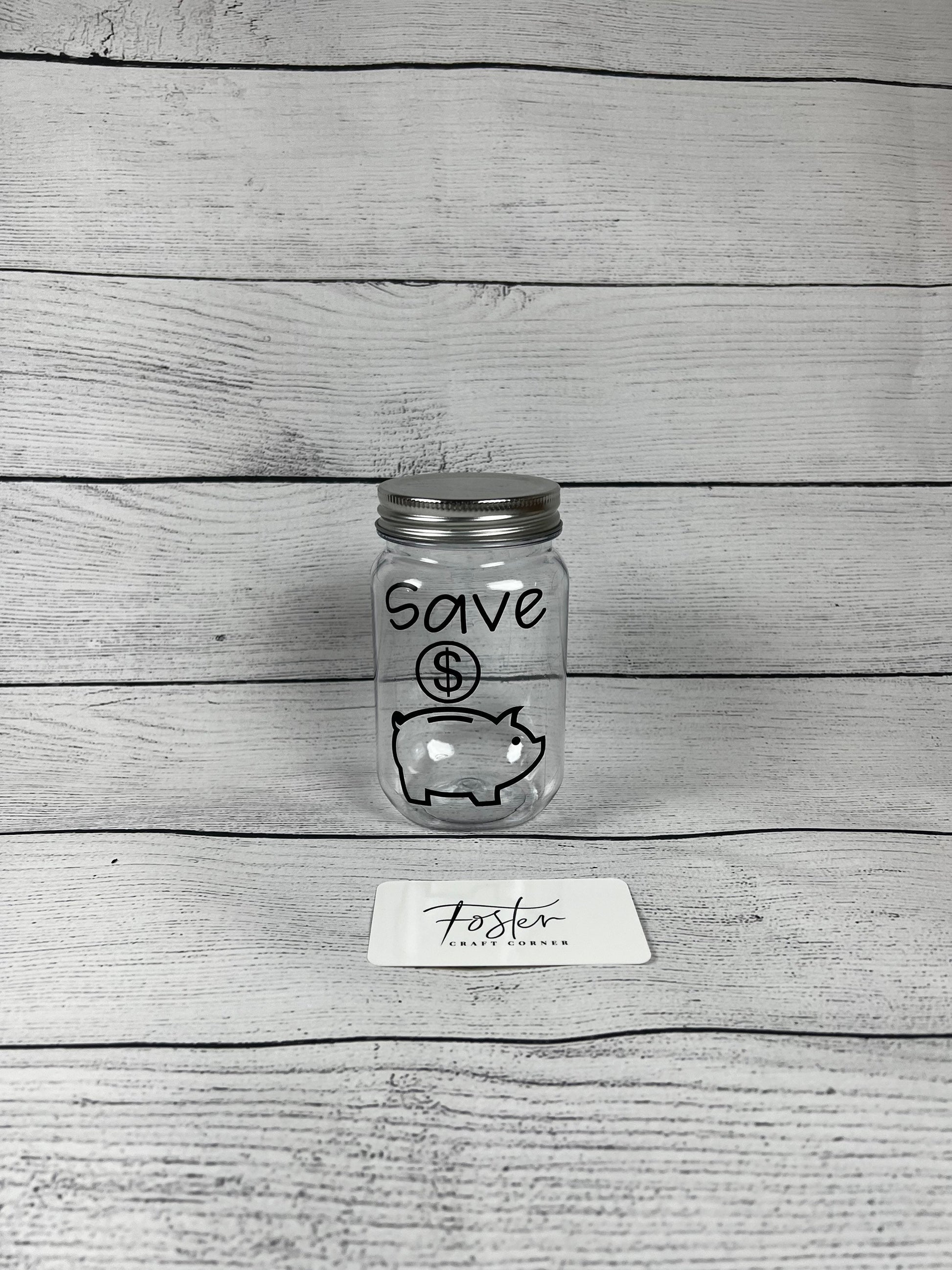 Plastic Save, Give and Spend Jars - Save Jar - Spend Jar - Give Jar - Money - Lesson - Teaching - Personalized - Money Bucket - Philosophy