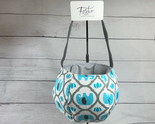 Blue and Grey Elephant Tote Bag - Bag - Tote - Animal - Zoo - Party - Gift - Everyday - Holiday - Easter - Halloween