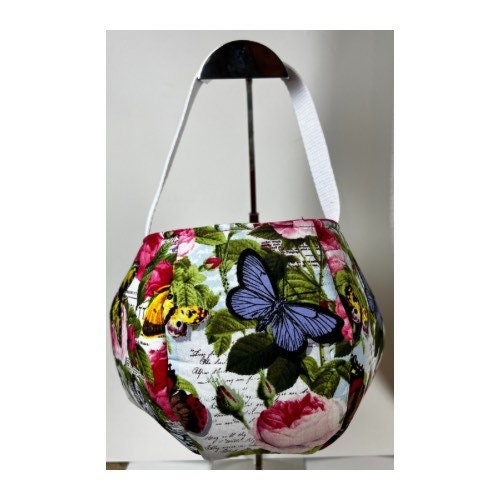Rose and Butterfly Tote Bag Bag - Tote - Rose - Butterfly - Type - Multi-Colored - Everyday - Holiday - Easter - Halloween - Party - Gift