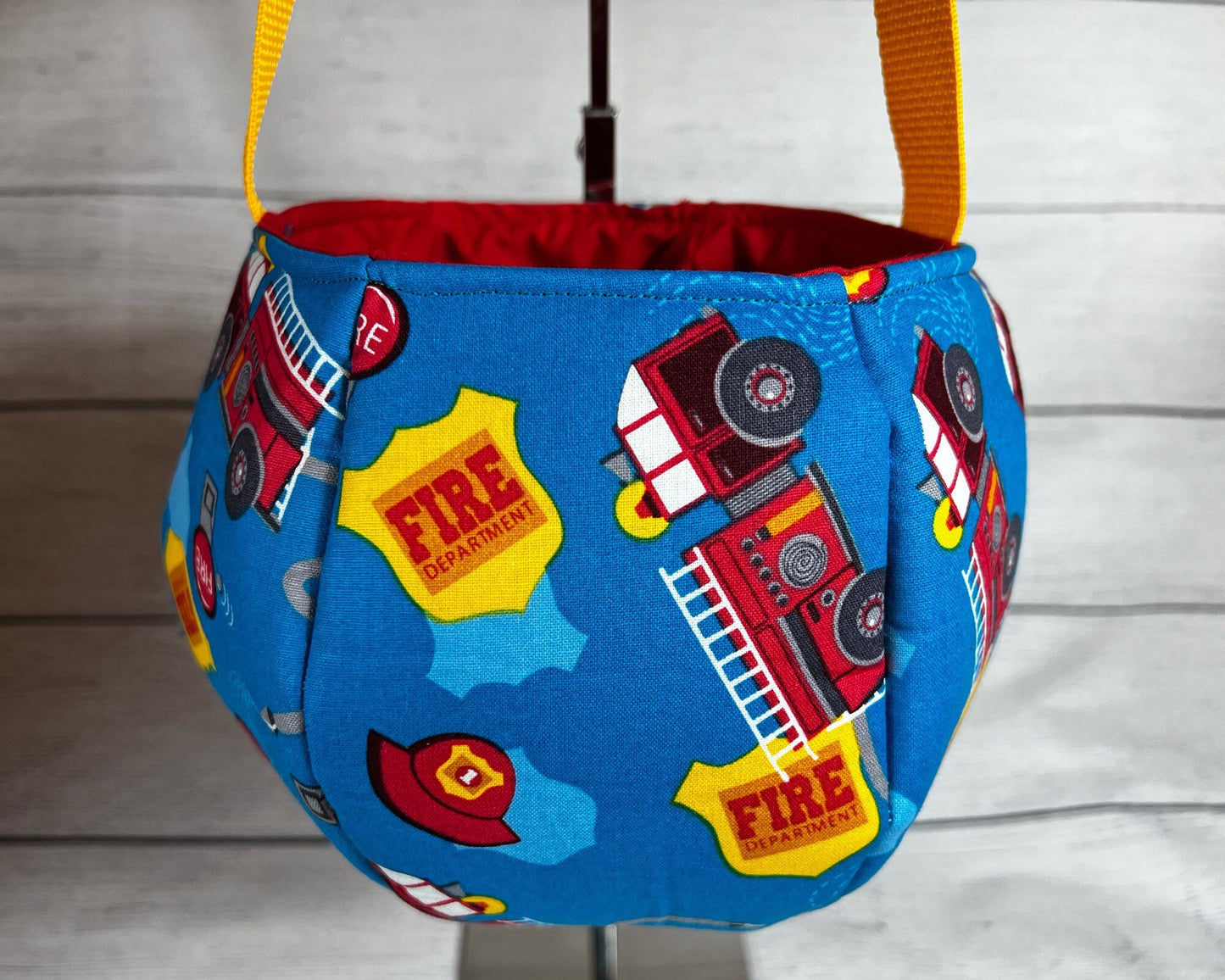 Fire Truck Bag - Tote - Red - Fire Department - Fire Hat - Ladder - Water - Gift - Everyday - Holiday - Easter - Halloween - Party