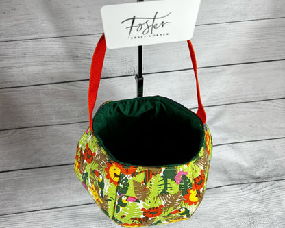 Jungle Animal Tote Bag - Toucan - Tiger - Animal - Lion - Jungle - Pink Flowers - Leaves - Gift - Everyday - Holiday - Easter - Halloween