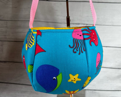 Ocean Tote Bag - Bag - Tote - Fish - Whale - Octopus - Jellyfish - Cartoon Ocean - Party - Gift - Everyday - Holiday - Easter - Halloween