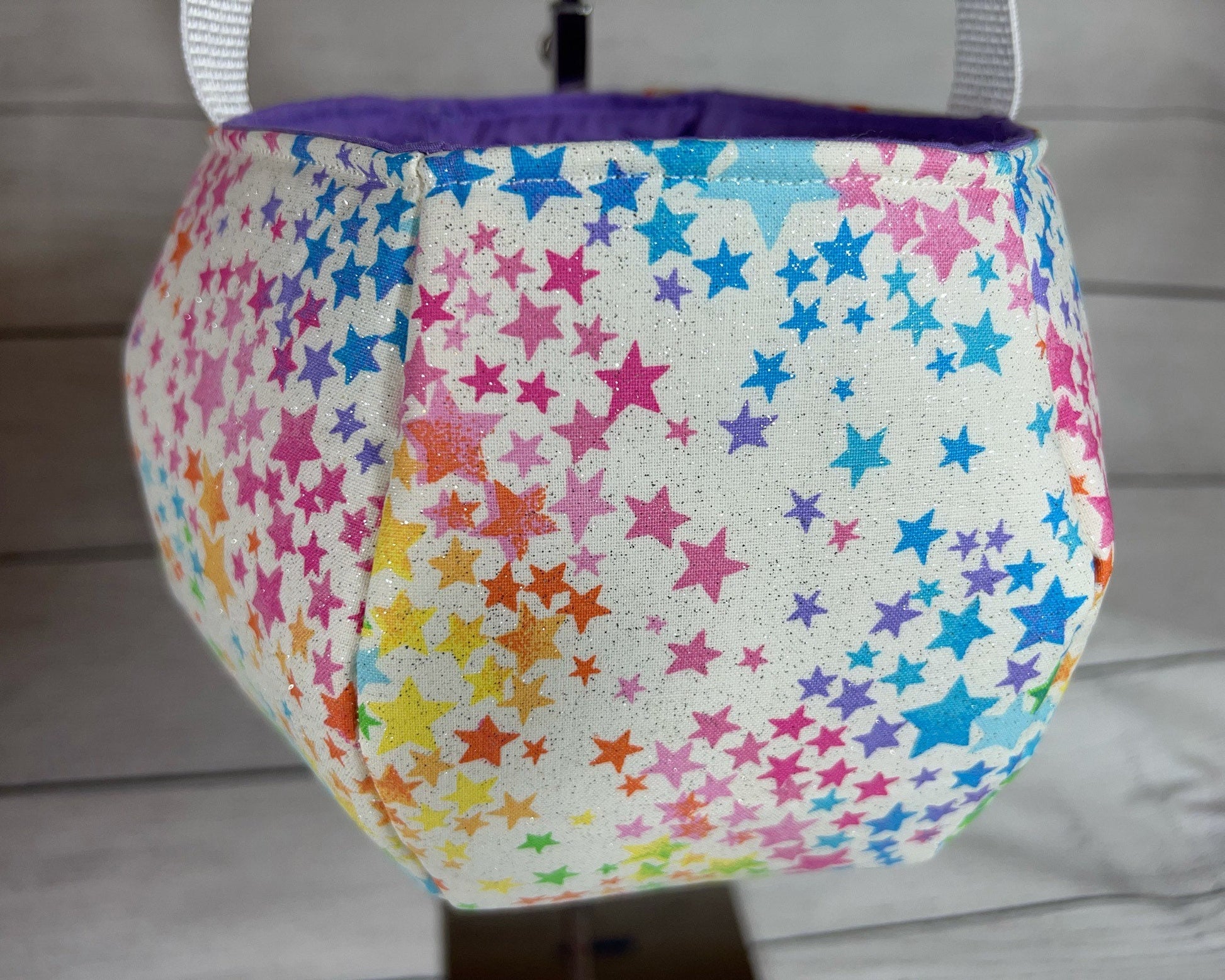 Rainbow Sparkle Star Way Bag - Bag - Tote - Silver Glitter - Fun - Multi-Colored - Everyday - Holiday - Easter - Halloween - Party - Gift