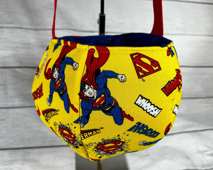 Superman Hand-Made Tote Bag - Clark Kent - Kkrash - Whoosh - Flying - Super Hero - Everyday - Holiday - Gift - Easter - Halloween - Party