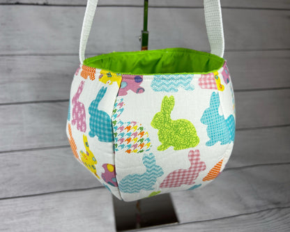 Colorful Bunny Tote Bag - Bag - Tote - Bunny - Patterned Bunny - Multi-Colored - Everyday - Holiday - Easter - Halloween - Party - Gift