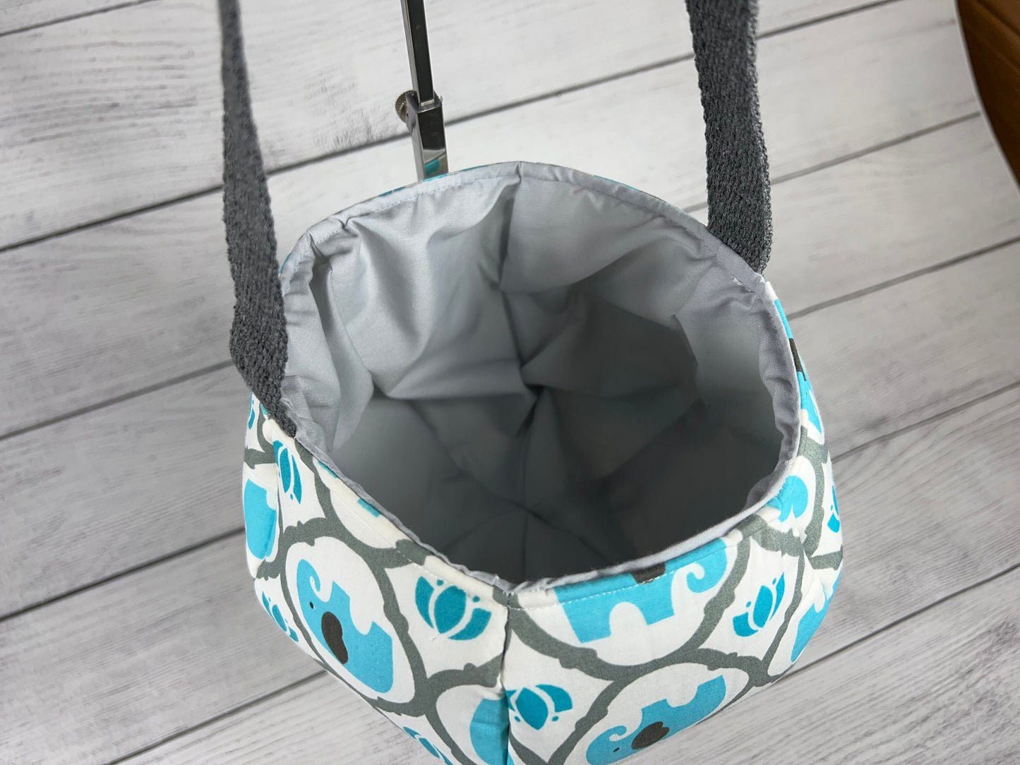 Blue and Grey Elephant Tote Bag - Bag - Tote - Animal - Zoo - Party - Gift - Everyday - Holiday - Easter - Halloween