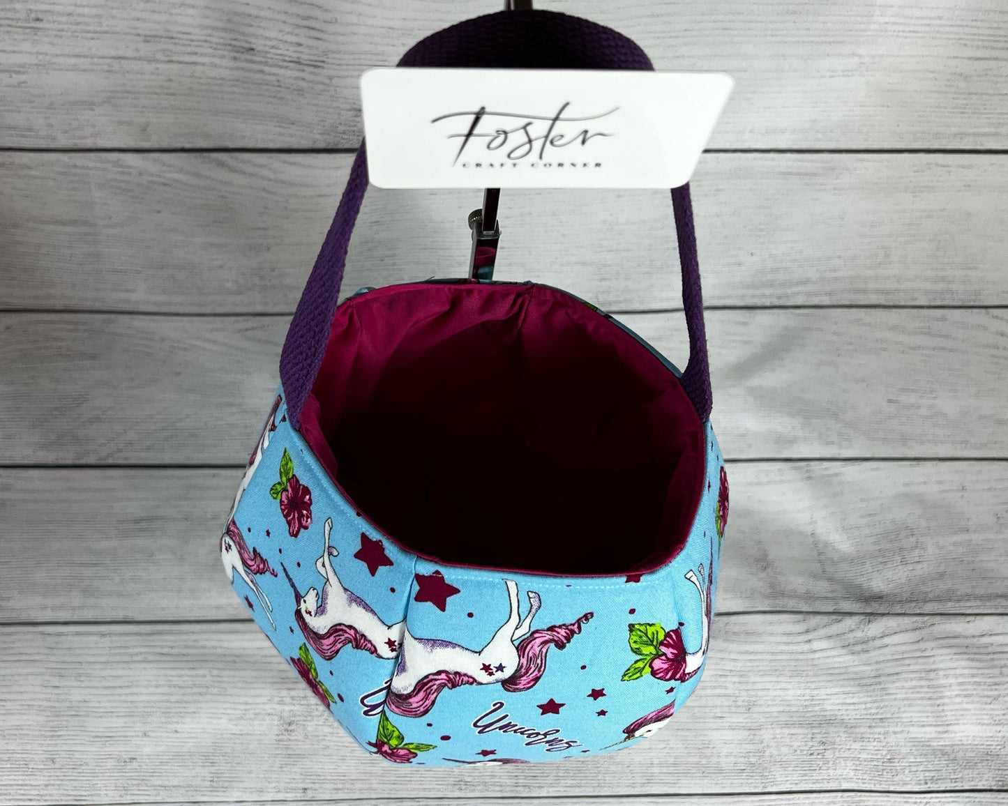 Blue and Pink Colorful Unicorn Tote Bag - Bag - Tote - Unicorn - Horse - Hibiscus - Gift - Everyday - Holiday - Easter - Halloween - Party