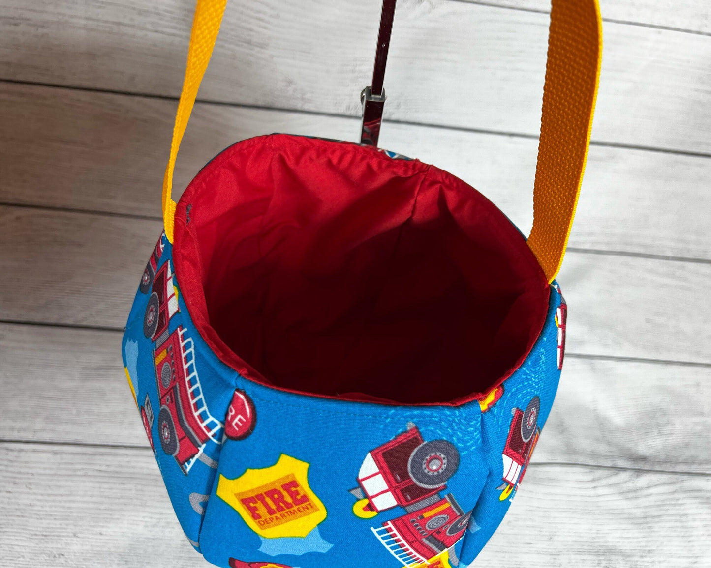 Fire Truck Bag - Tote - Red - Fire Department - Fire Hat - Ladder - Water - Gift - Everyday - Holiday - Easter - Halloween - Party