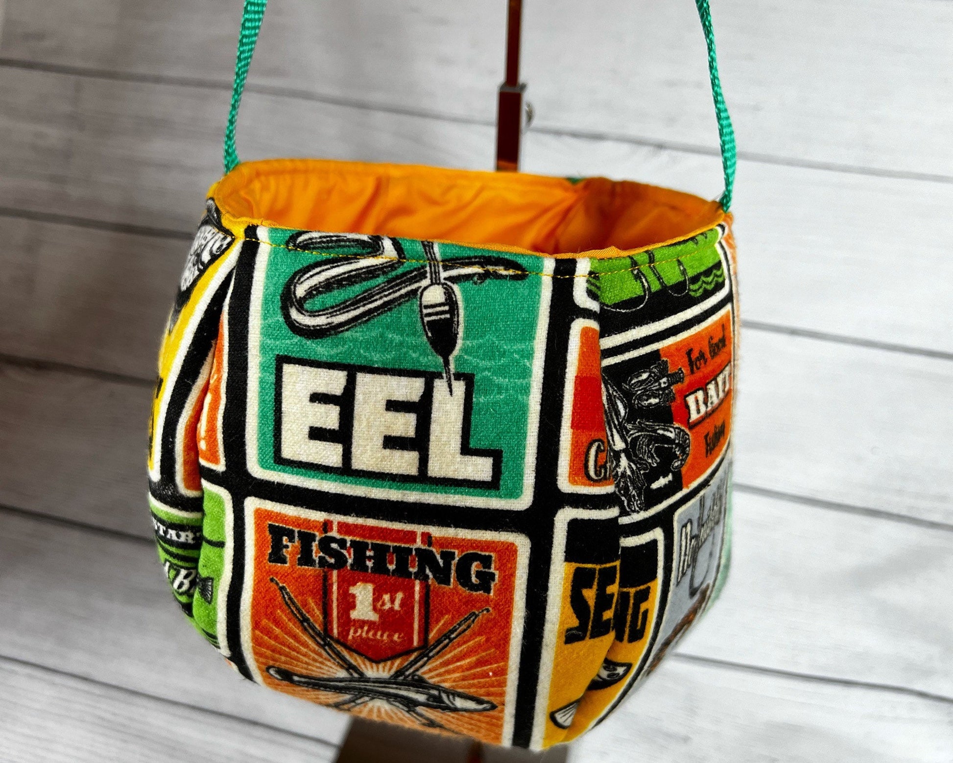 Fishing Tote Bag - Bag - Tote - Fish - Eel - Courses - Hooks - Bait - Gift - Everyday - Holiday - Easter - Halloween