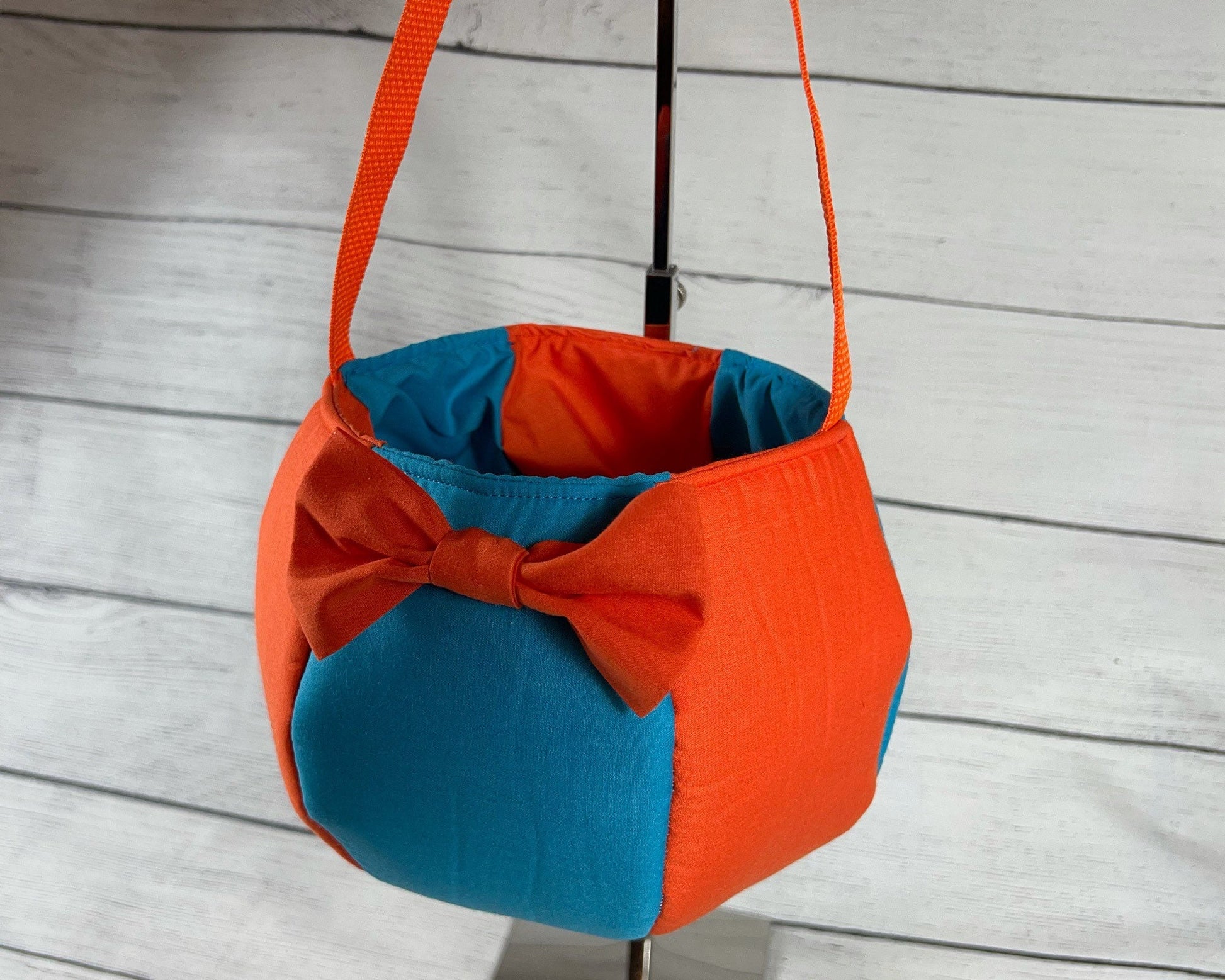 Orange and Blue Handmade Tote Bag - Bow Tie - Dress Up - Accessory - Happy - Gift - Kids - Everyday - Holiday - Easter - Halloween - Party