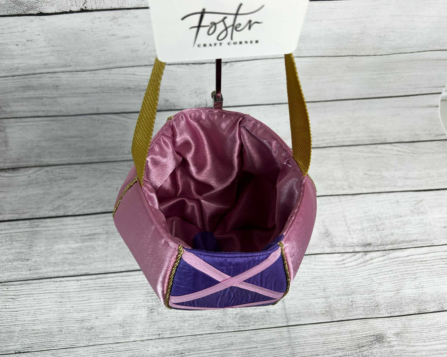Pink and Purple Corset Princess Tote Bag - Gold Rope - Princesses - Fun - Gift - Birthday - Everyday - Holiday - Easter - Halloween - Party