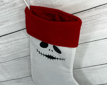 Skeleton Face Stocking - Alternative Stockings - Christmas - Holiday
