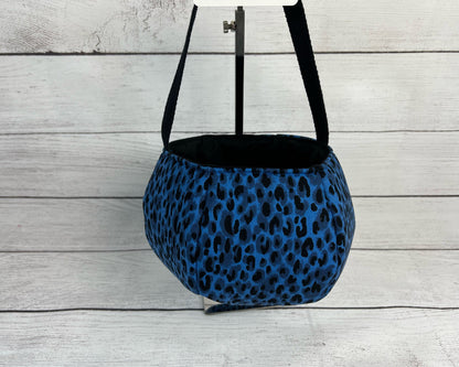 Black and Blue Leopard Tote Bag - Pattern - Birthday - Everyday - Holiday - Easter - Halloween - Party- Gift