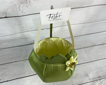 Green and Yellow Princess Tote Bag - Yellow Flower - Tiara - Fun - Dress Up - Birthday - Everyday - Holiday - Easter - Halloween - Party
