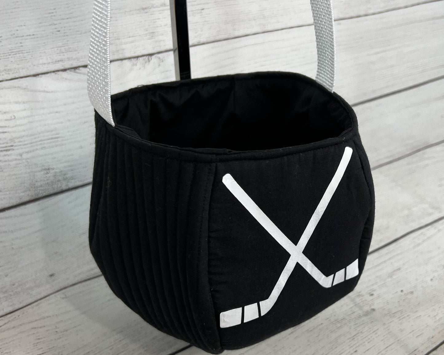 Hockey Themed Tote Bag - Hockey Sticks - Hockey Puck - Present- Everyday - Holiday - Easter - Halloween - Party - Gifts