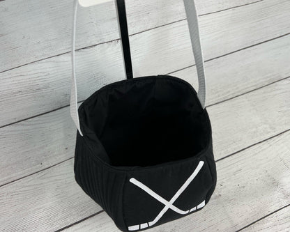 Hockey Themed Tote Bag - Hockey Sticks - Hockey Puck - Present- Everyday - Holiday - Easter - Halloween - Party - Gifts
