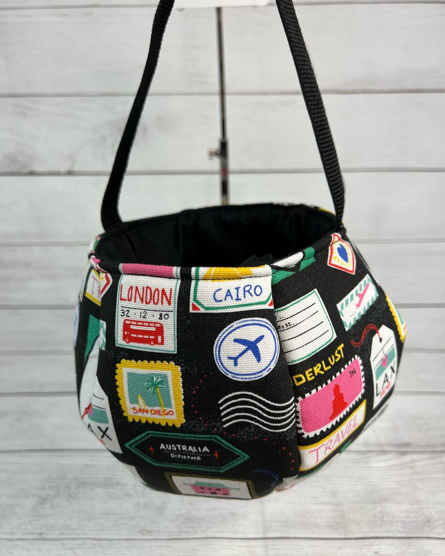 Travel International Bag Tote - Stamps - World Travel - Kids - France - England - Gift - Everyday - Holiday - Easter - Halloween - Party