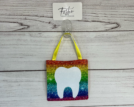 Pocket Tooth Fairy Door Hanger - Floral & Pattern - Modern Parenting - Door Hanging Tooth Fairy Exchange - Kid - Teeth - Tooth Fairies - Fun
