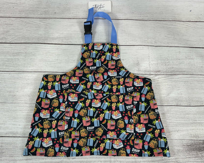 Toddler Apron - Kitchen - Cooking - Early Cooking Skills - Toddler Messes - Toddler Accessories - Shop Local - Grocery Store - Small Apron