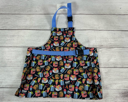 Toddler Apron - Kitchen - Cooking - Early Cooking Skills - Toddler Messes - Toddler Accessories - Shop Local - Grocery Store - Small Apron