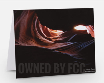 Greeting Card Antelope Canyon, Arizona Photograph by Laurie Foster- Greeting Card - Unique Cards - Canyon Photography