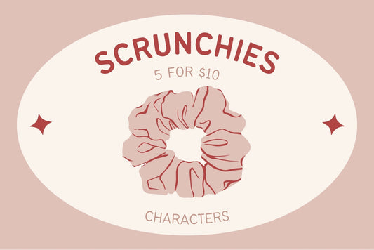 Scrunchies - Surprise - Characters - Hair Accessory - Fun Hair Piece - Hair - Hair Tie - Long Hair - Cartoons - Fun Hair Accessories