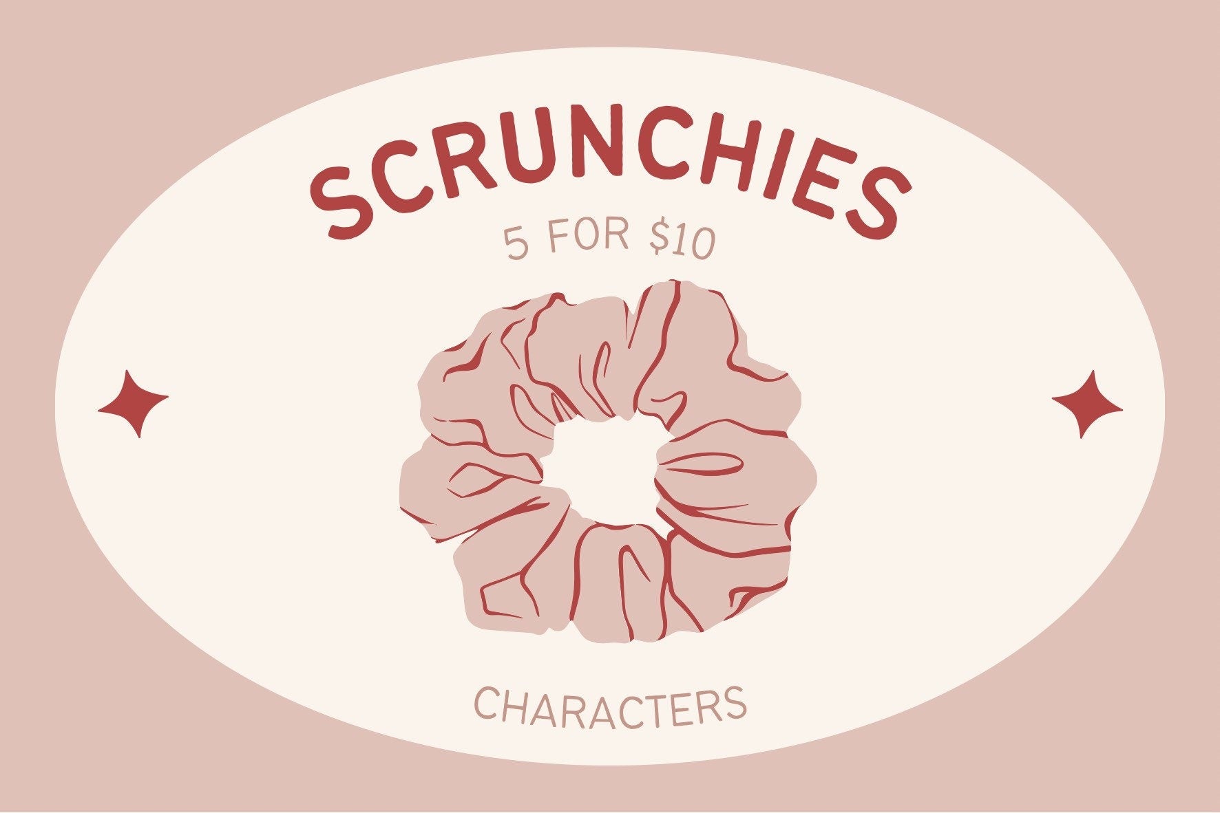 Scrunchies - Surprise - Characters - Hair Accessory - Fun Hair Piece - Hair - Hair Tie - Long Hair - Cartoons - Fun Hair Accessories