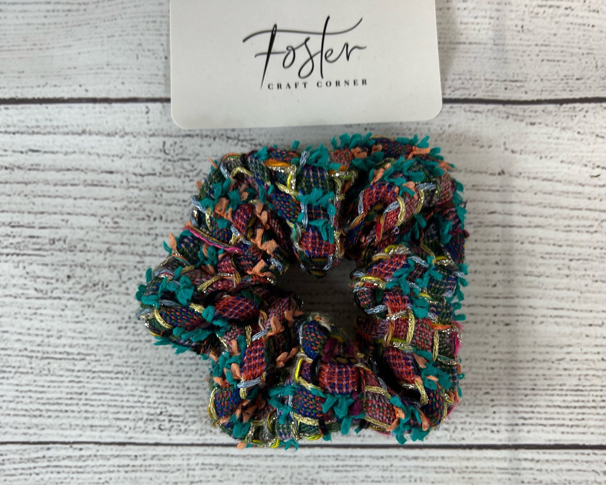 Linton Tweed Fabric Scrunchie - Tweed Hair Accessory - One of a kind - Classic Fabric - Hair Tie - Gift - Present - Classy - Unique Accessor